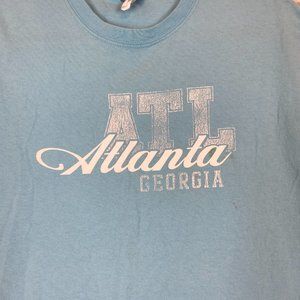 MV SPORT Atlanta Georgia TShirt Size Large Light Blue TShirt Graphic Shirt
